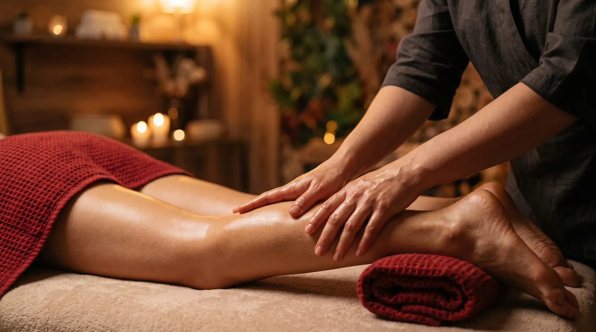 Massage des jambes au cabinet By Lou à Hendaye